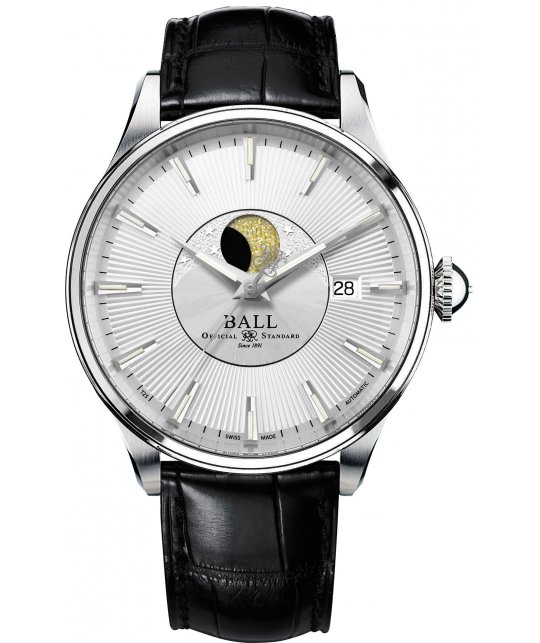 Zegarek męski Ball Trainmaster Moon Phase NM3082D-LLJ-SL